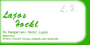 lajos hockl business card